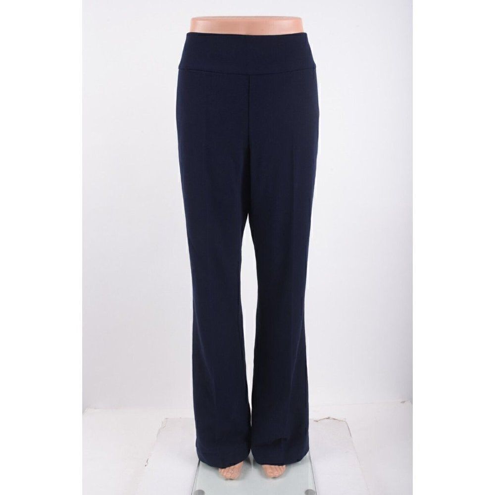 Trina Turk Womens Phineas Flair Flare Pants Size 6 Navy Blue High waist NWT